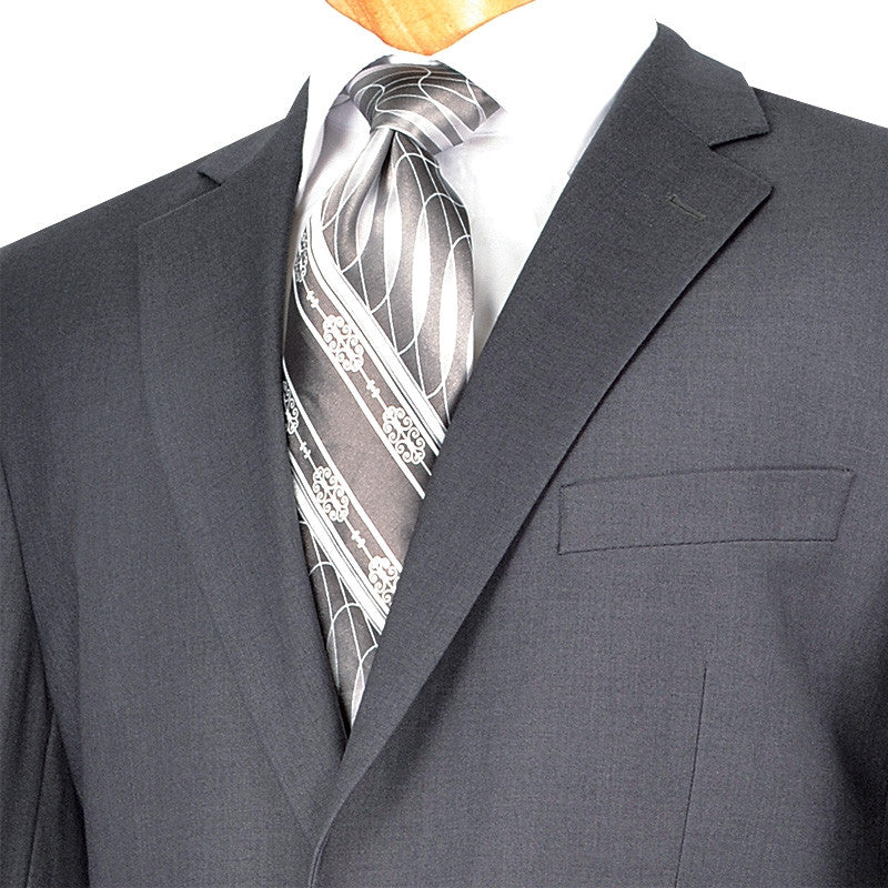 Regular Fit Suit 2 Button 2 Piece in Gray