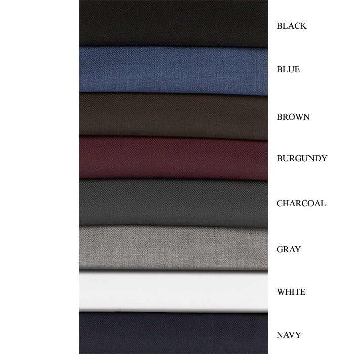 Navy Regular Leg Pleated Pants Pre-hemmed With Cuffs