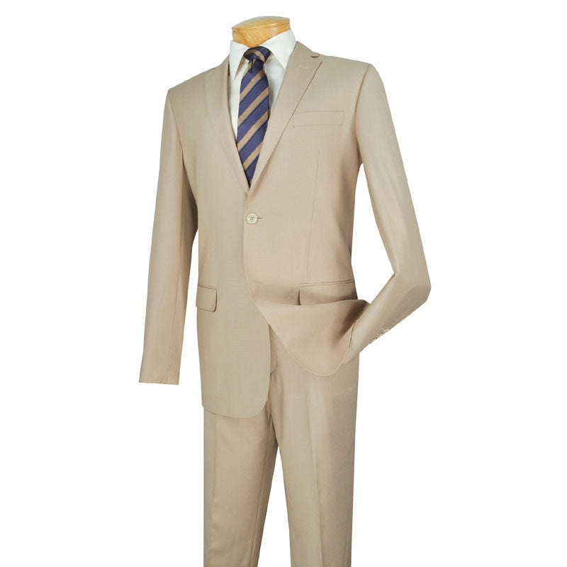 Slim Fit Beige Suit Blazer