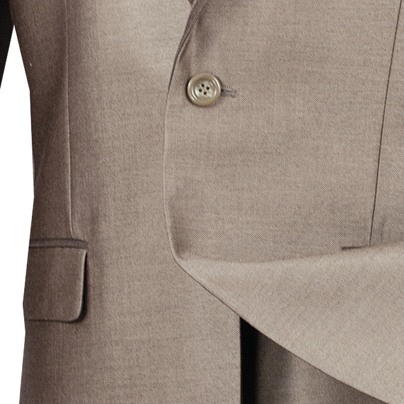 Palazzo Collection - Beige Men's Slim Fit 2 Piece Tuxedo Shawl Lapel
