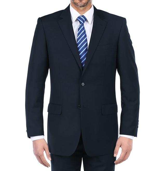 Vanderbilt Collection - Classic 2 Piece Suit 2 Buttons Regular Fit In Dark Navy