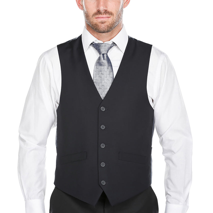 Vanderbilt Collection - Classic Dress Vest 5 Buttons Regular Fit In Dark Navy