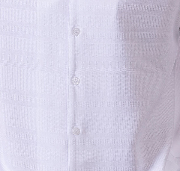 White Weave Pattern Walking Suit 2 Piece Short Sleeve Set