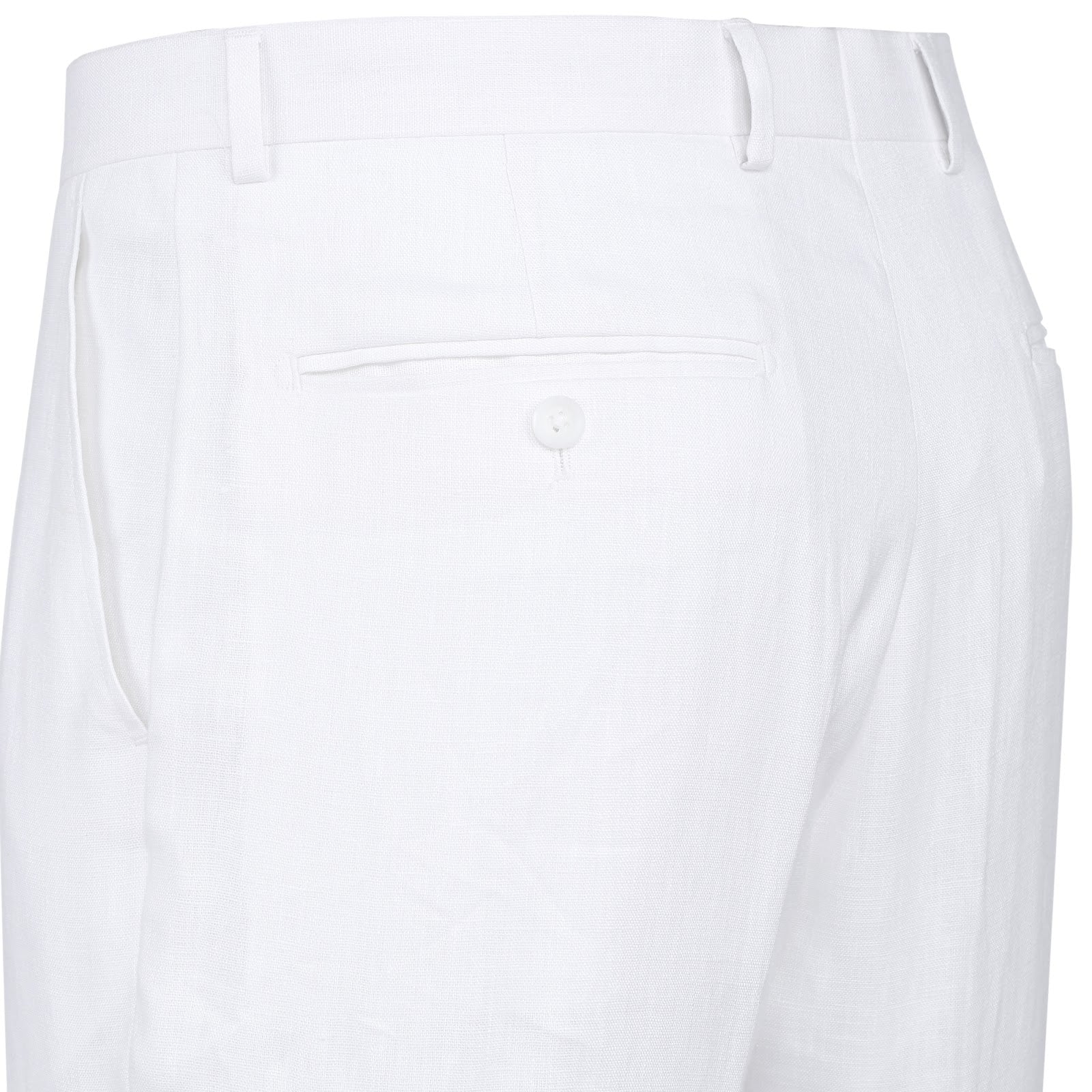 Linen Suit 2 Piece 2 Buttons Regular Fit In White