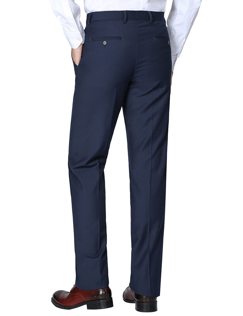 Renoir Dress Pants Regular Leg Un-Hemmed Bottoms in solid Navy.