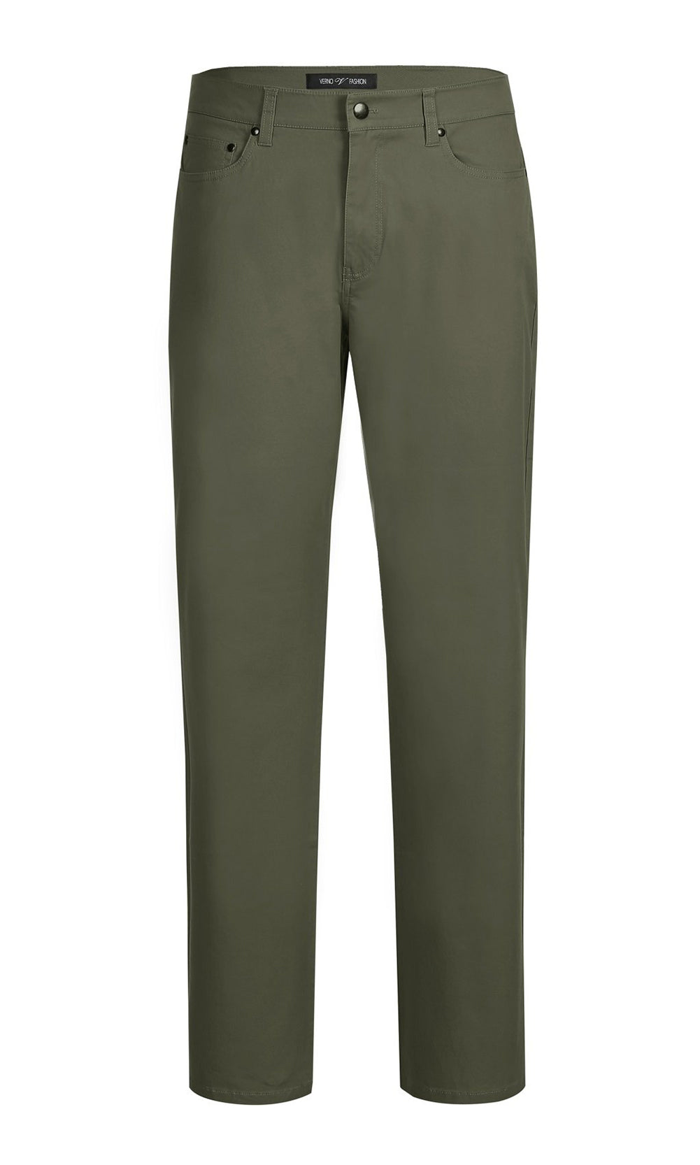 (42W) Modern Fit Stretch Cotton Flat Front Dress Pants