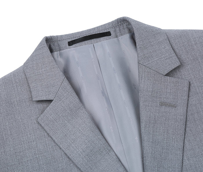 Vanderbilt Collection - Classic 2 Piece Suit 2 Buttons Regular Fit In Gray