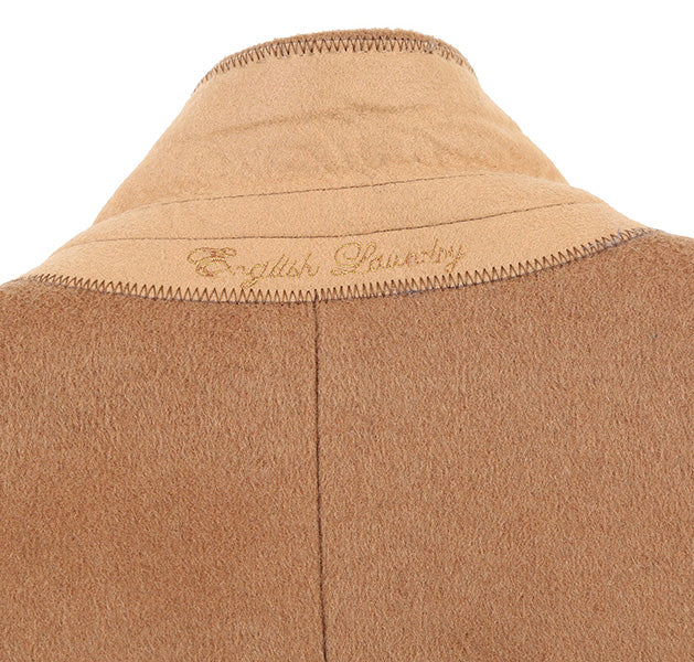 English Laundry Camel Fall/Winter Essential Slim Fit Overcoat Wool Blend