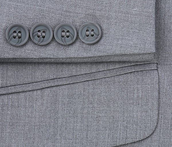Vanderbilt Collection - Classic 2 Piece Suit 2 Buttons Regular Fit In Gray