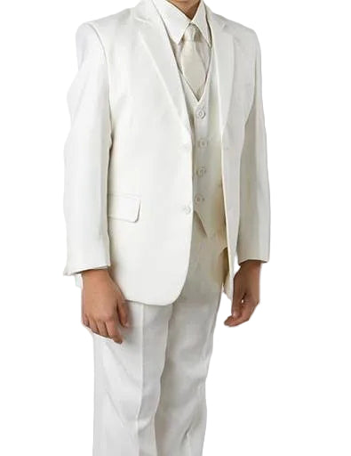 Classic Boy Suit 5 Piece Set Off White