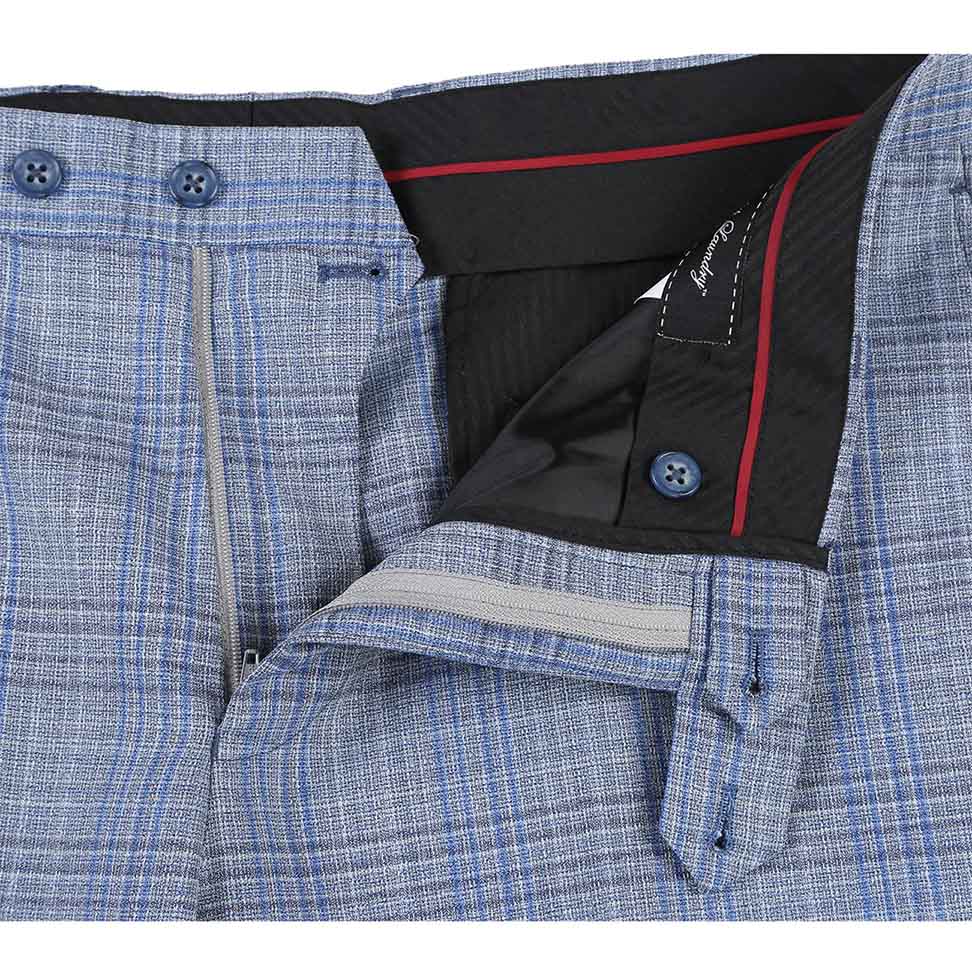 Solid English Laundry Collection - Slim Fit 2 Piece Light Gray Wool Blend Suit jacket.