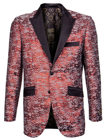 Empire Collection - Slim Fit Formal Dinner Show Blazer in Red