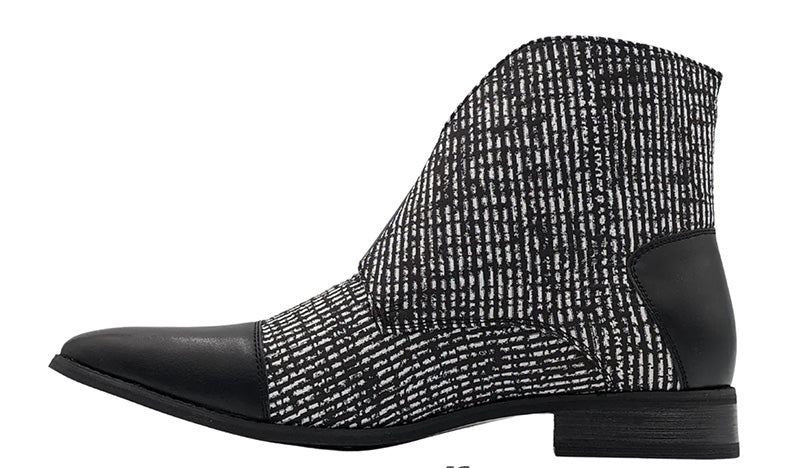 Black Double Monk Strap Fashion Boots