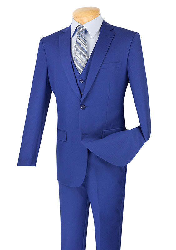 Men's Blue Two Piece Suit 2 Button Slim Fit Suit Premium Royal Blue Elegant  Coat Pant Bespoke