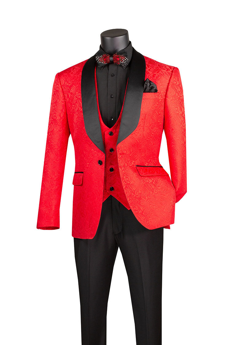 Red black sale tuxedo jacket