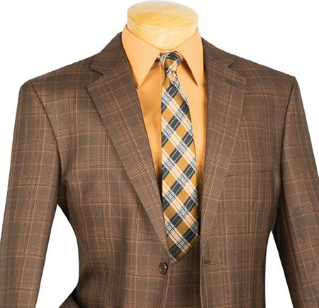 Renaissance Collection - Regular Fit 3 Piece Suit Chestnut