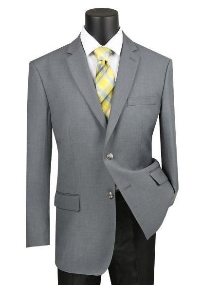 (40R, 48L) Regular Fit Blazer 2 Button in Medium Gray