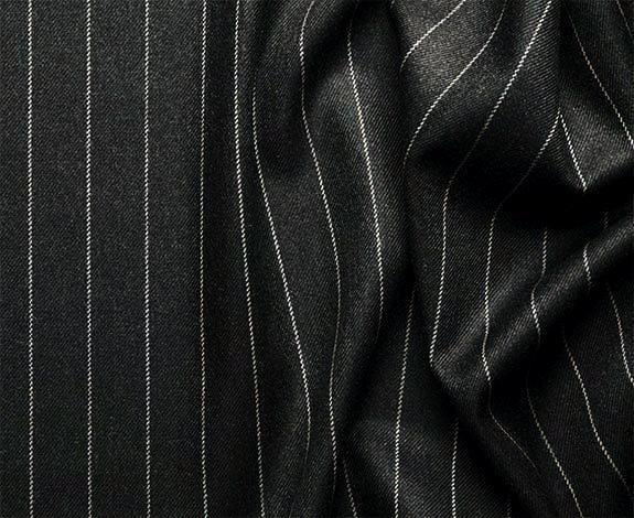 Pinstripe dress shirt for the Vinci Odyssey Collection - Black Regular Fit 3 Piece Suit 2 Button Gangster Stripe.