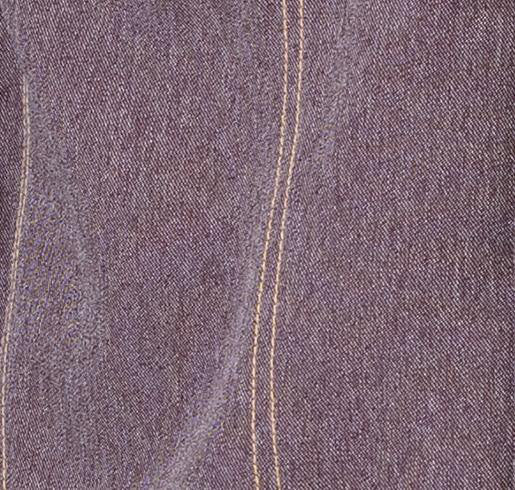 Detailed close-up of the solid wine color, denim-feel fabric for the 2 Piece Long Sleeve Walking Suit.