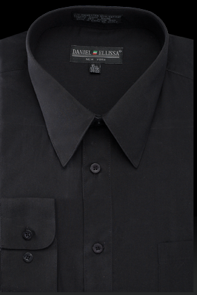 Basic Dress Shirt Regular Fit in Black