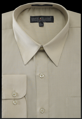Basic Dress Shirt Regular Fit in Olive