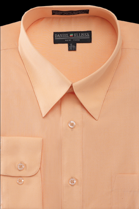 Basic Dress Shirt Regular Fit in Peach