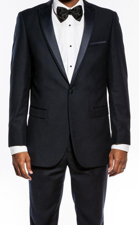 Satin on sale lapel tuxedo