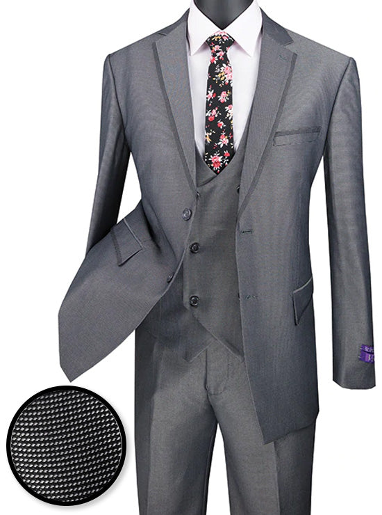 Gray Charcoal 3 Piece Suit