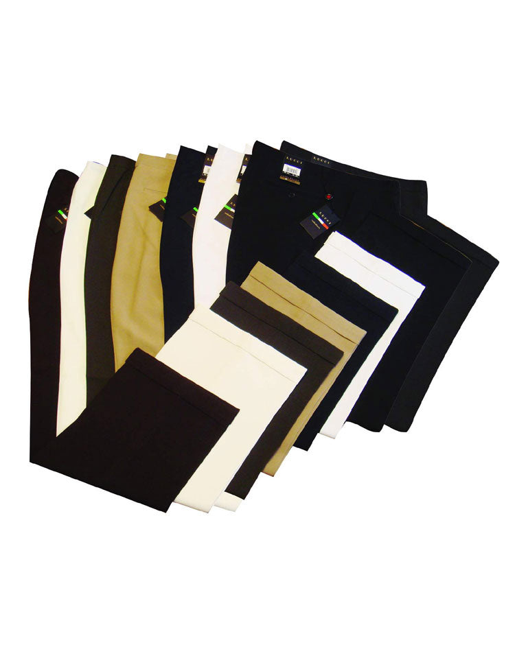 Gray Dress Pants Regular Leg Pleated Pants Pre-hemmed with Cuffs