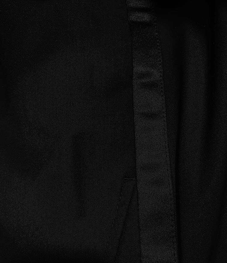 Solid black Regular Fit Vinci 2 Piece Tuxedo, featuring a jacket with satin lapels.