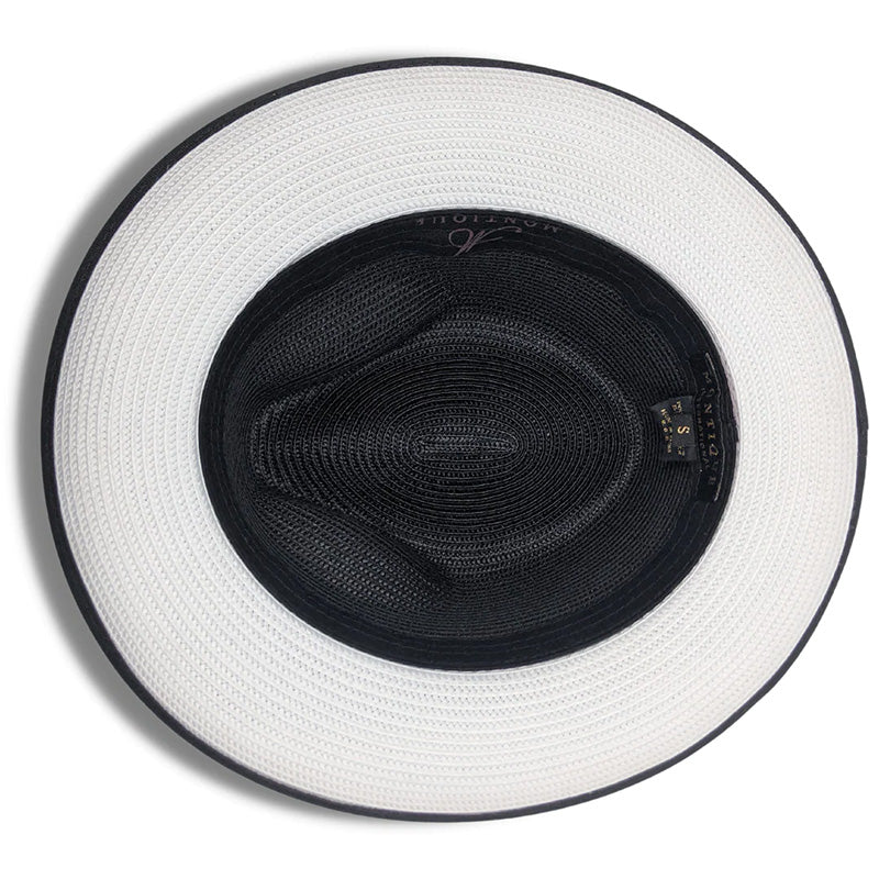 white bottom hat