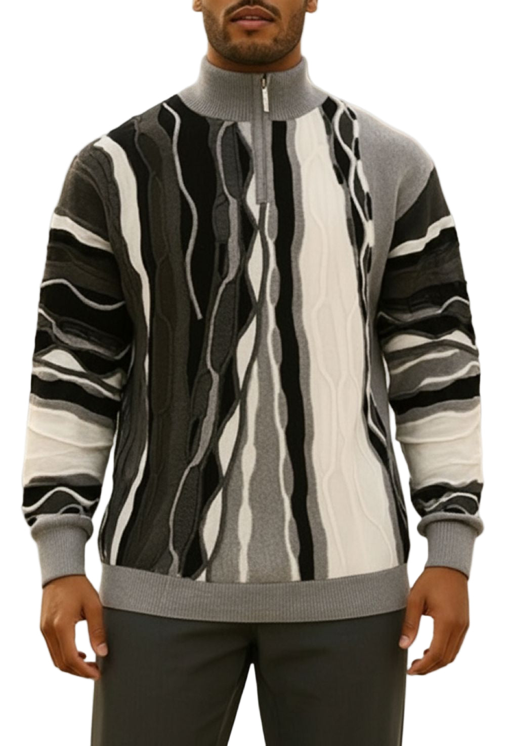 Stacy Adams - Men’s Gray Pull Over Sweater