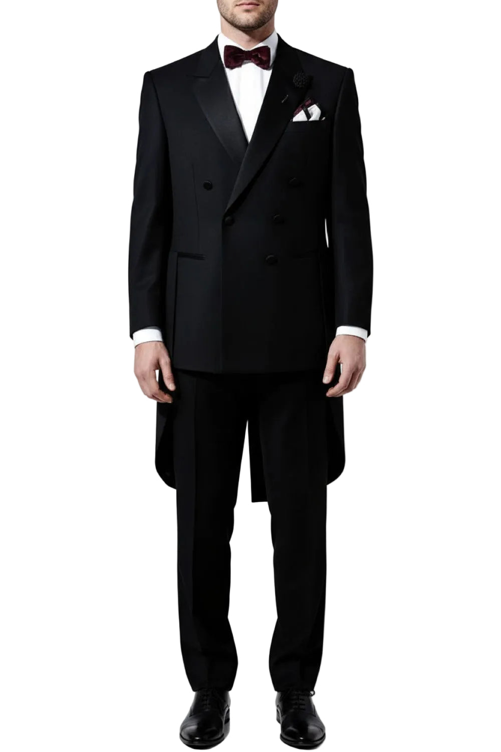 Classic Full Dress Tuxedo Tails 2 Piece Regular Fit In Black