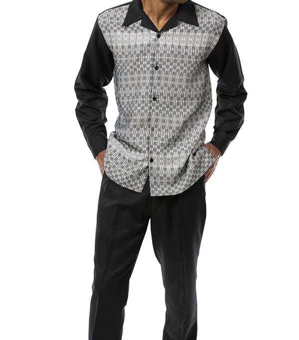 Mens Big and Tall Walking Suit - Black