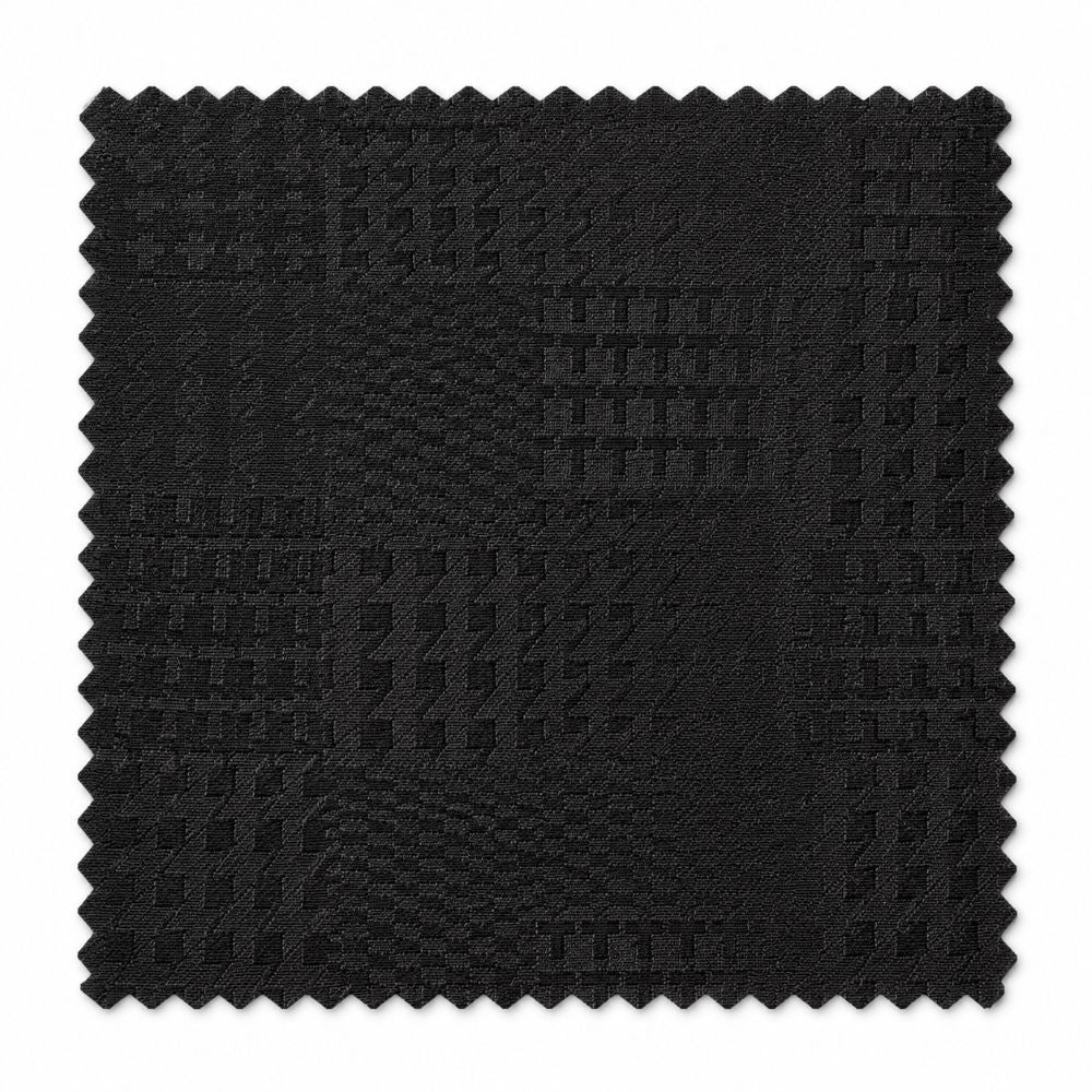 Black men's long-sleeve walking suit tonal jacquard fabric swatch