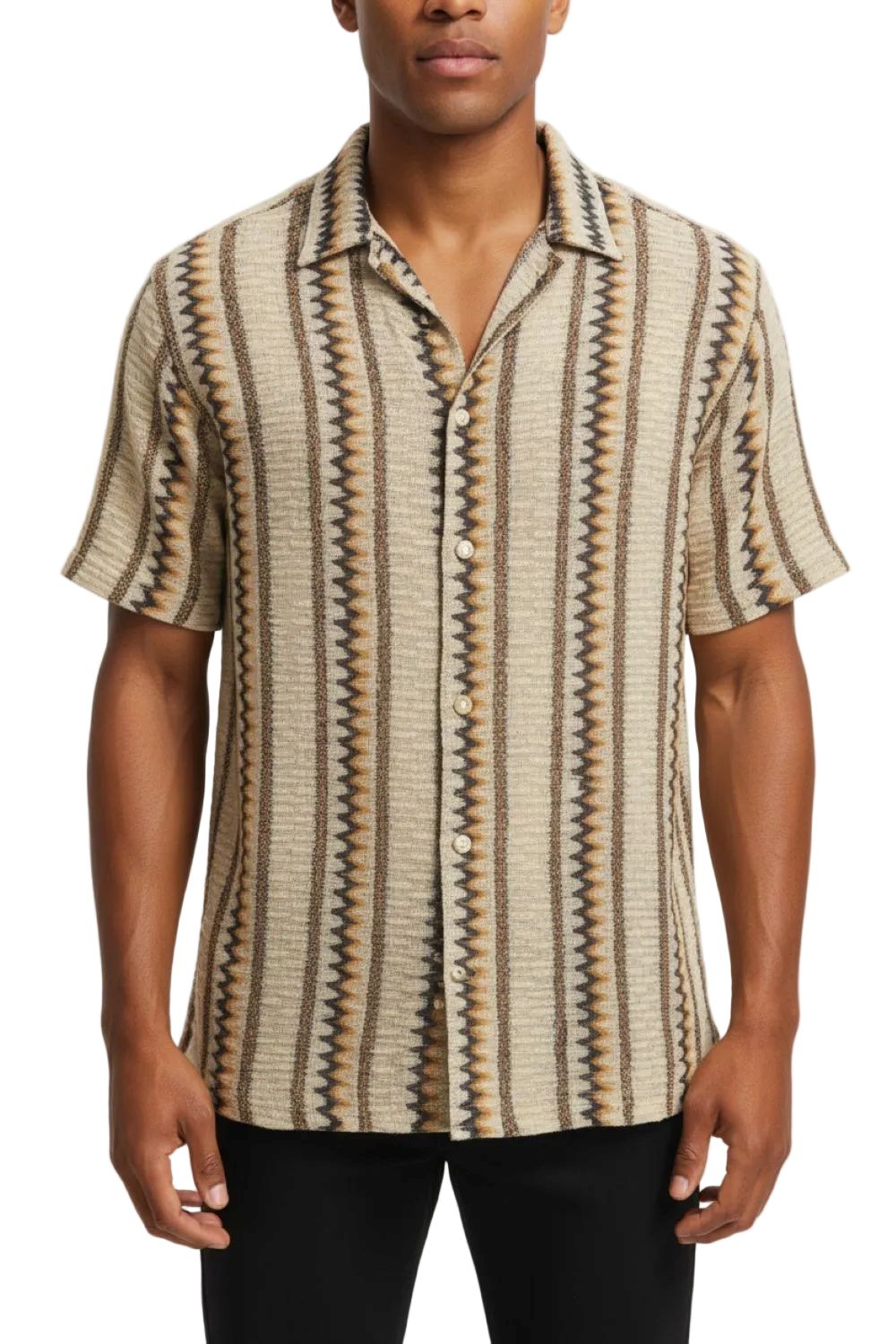 Stacy Adams - Men's Multi-Colored Aztec Stripe Shirt