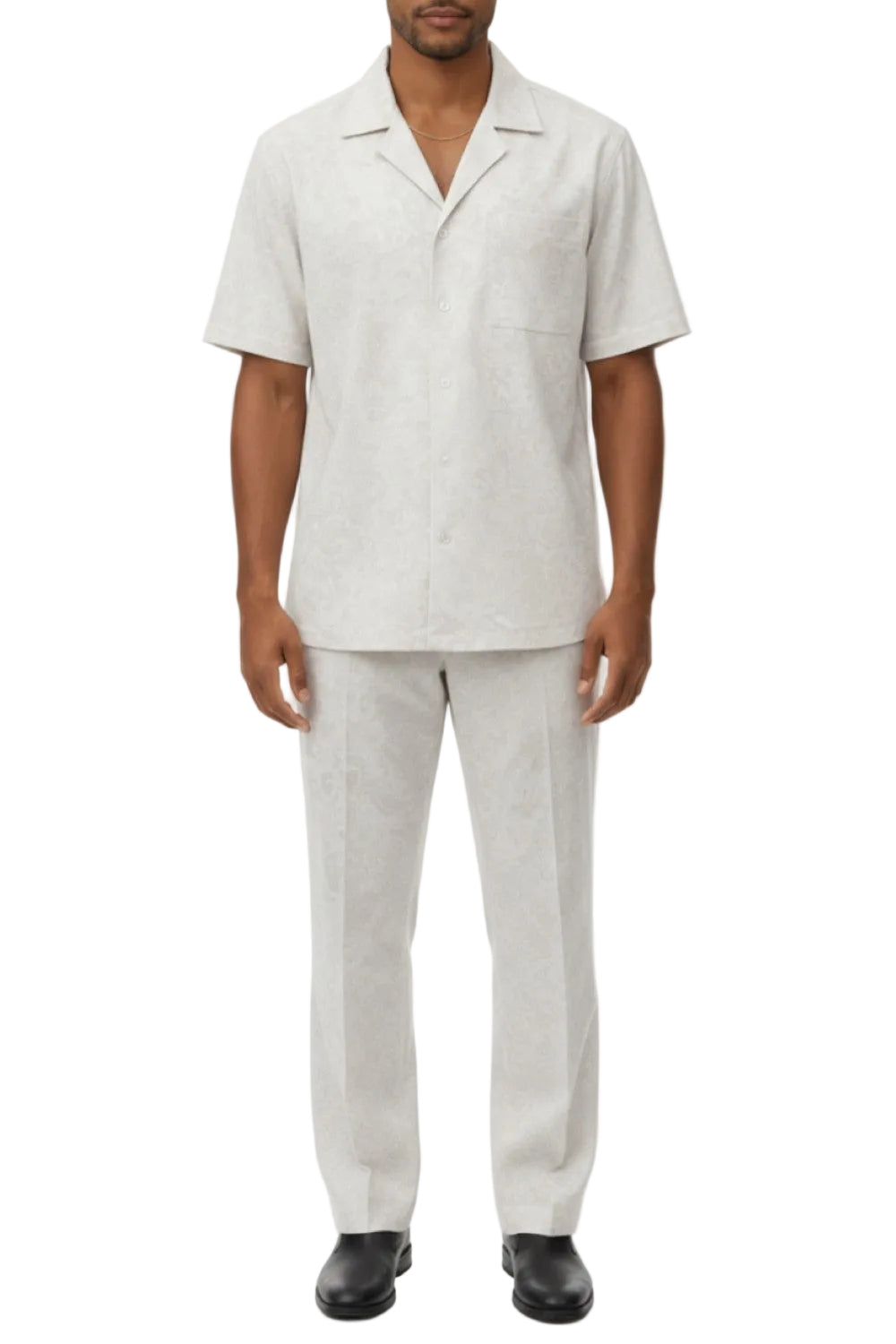 Stacy Adams - White Floral Walking Suit Set