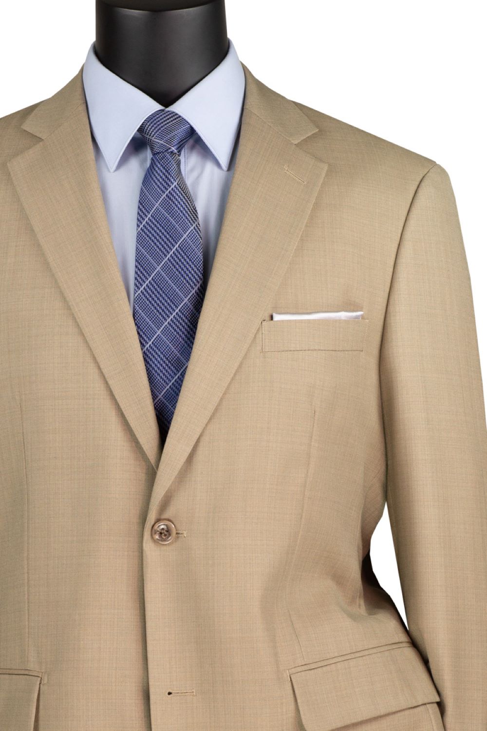 Monte Carlo Collection - Dress Suit 2 Piece 2 Button Textured Weave In Beige