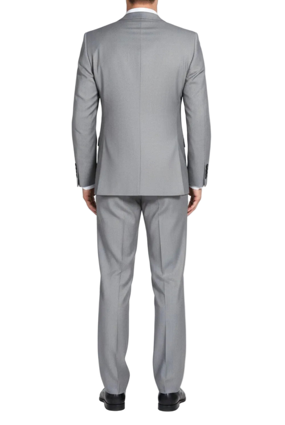 Gray suit on a white background
