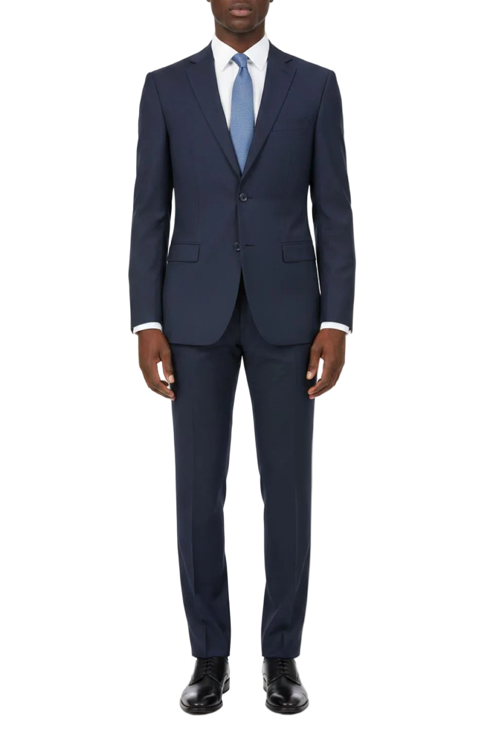 Navy Slim Fit Men's 2 Piece Business Suit 2 Button