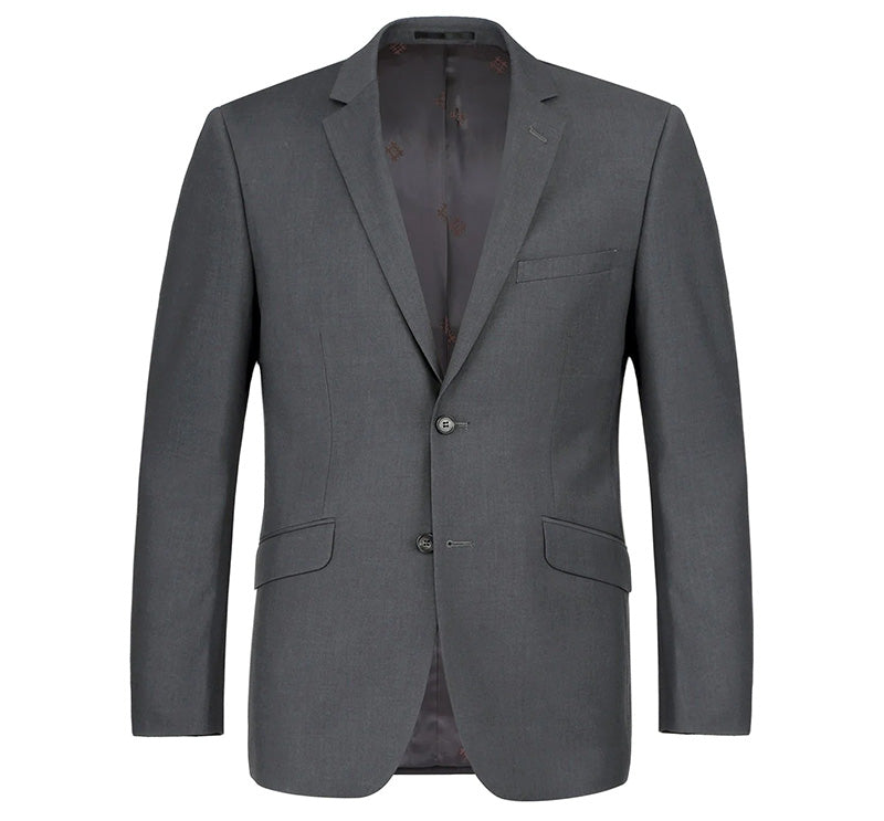 Vanderbilt Collection - Classic 2 Piece Suit 2 Buttons Regular Fit In Gray