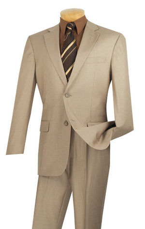 Monte Carlo Collection - Dress Suit 2 Piece 2 Button Beige 