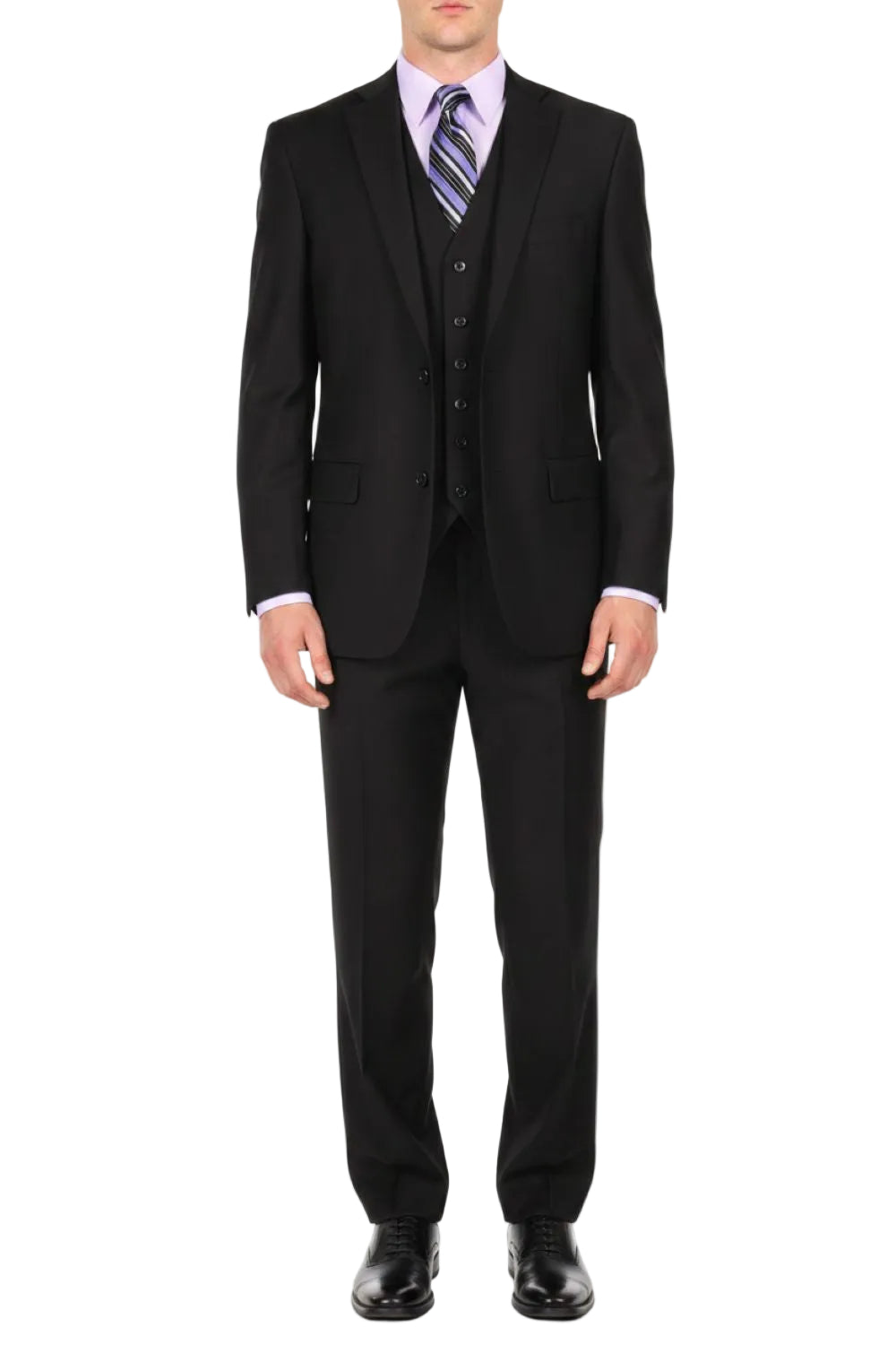 Regular Fit 2-Piece Black Suit
