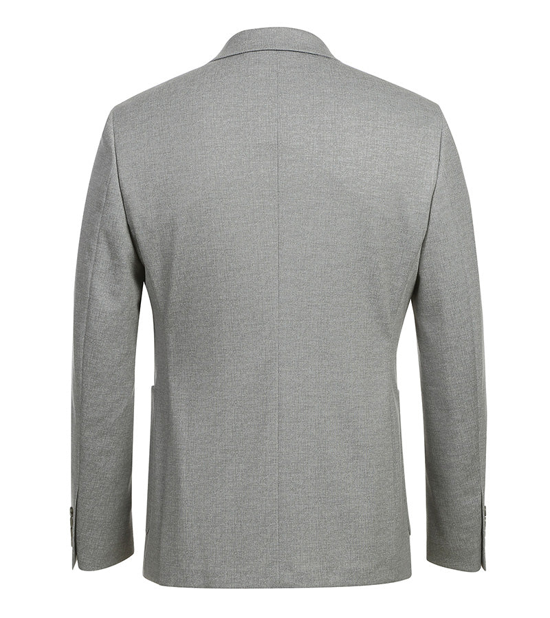 Half Canvas Slim Fit Blazer in Gray