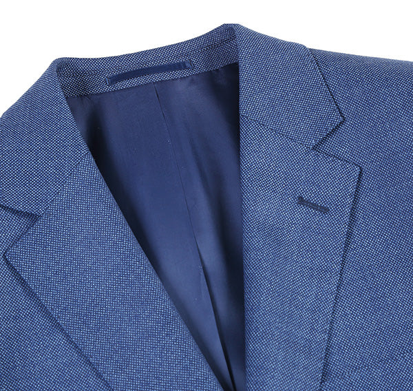 Classic Regular Fit 2 Piece Wool Dress Suit in Blue