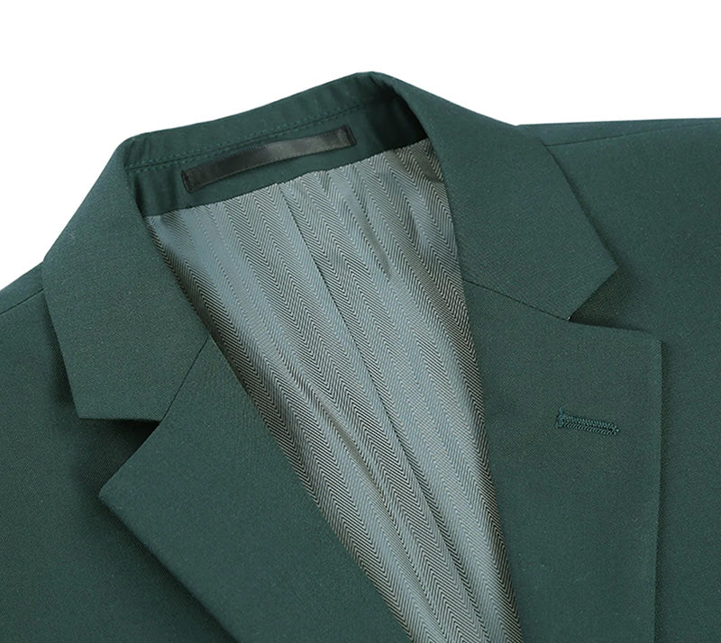 Vanderbilt Collection  - Classic 2 Piece Suit 2 Buttons Regular Fit In Green