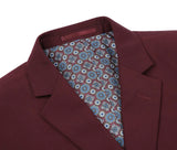 Vanderbilt Collection - Classic 2 Piece Suit 2 Buttons Regular Fit In Burgundy