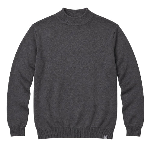 Stacy Adams - Men’s Mock Knit Dark Gray Sweater
