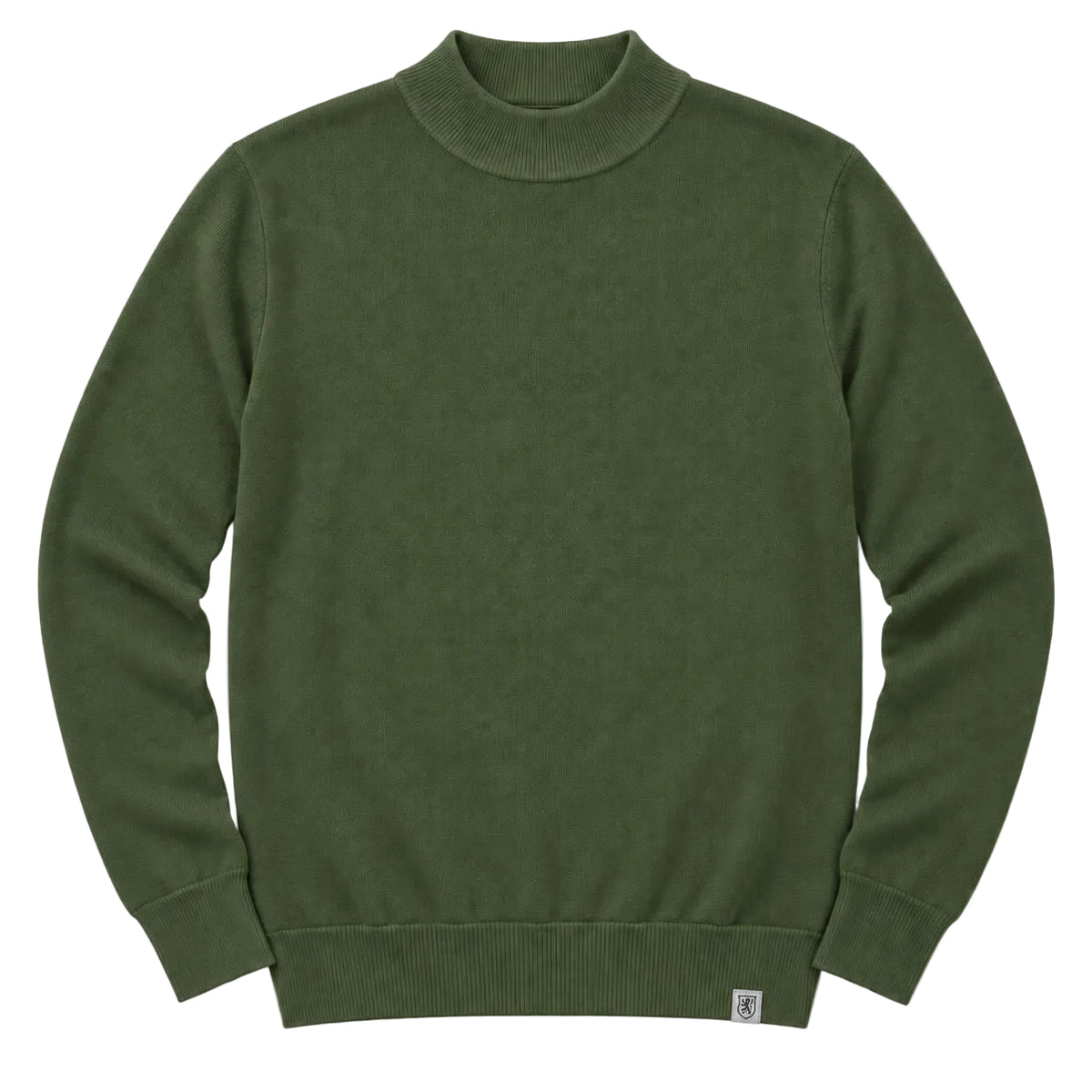 Stacy Adams - Men’s Mock Knit Olive Sweater