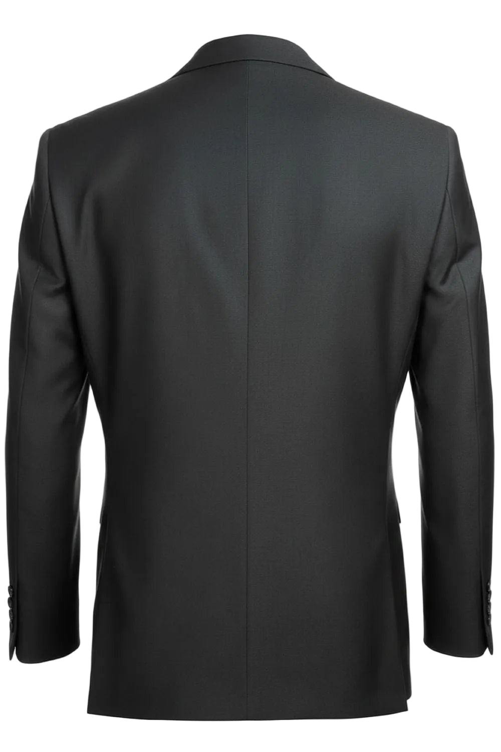 Black suit jacket on a white background